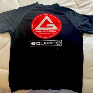 Gracie Barra Kids Rashguard /dri fit YOUTH LARGE